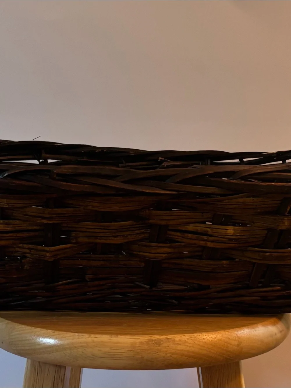 Handwoven Dark Brown Decorative Storage Basket